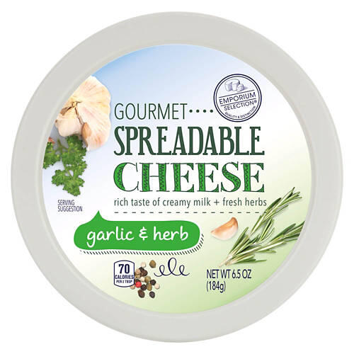 Garlic & Herb Gourmet Spreadable Cheese, 6.5 oz