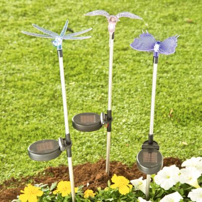 Leuchtende Gartenfigur