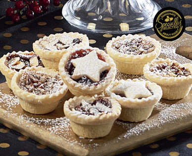 SPECIALLY SELECTED MINI CHRISTMAS FRUIT MINCE PIES & MINI CHRISTMAS TARTS 9PK/270G