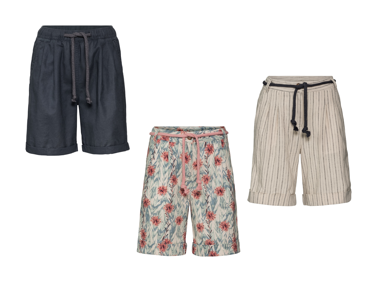 Short en lin pour femme1
