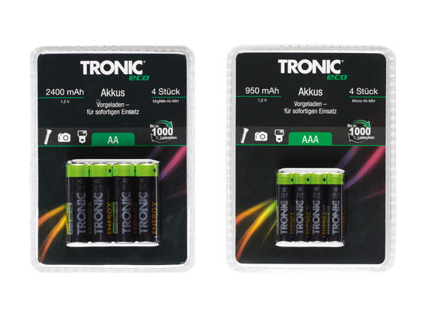 Piles rechargeables, 4 pièces