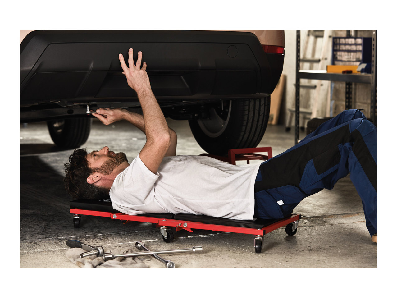 Powerfix Profi 2-in-1 Car Creeper and Stool1