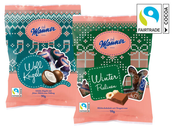 Manner Winter Pralinen oder Woll Kugeln