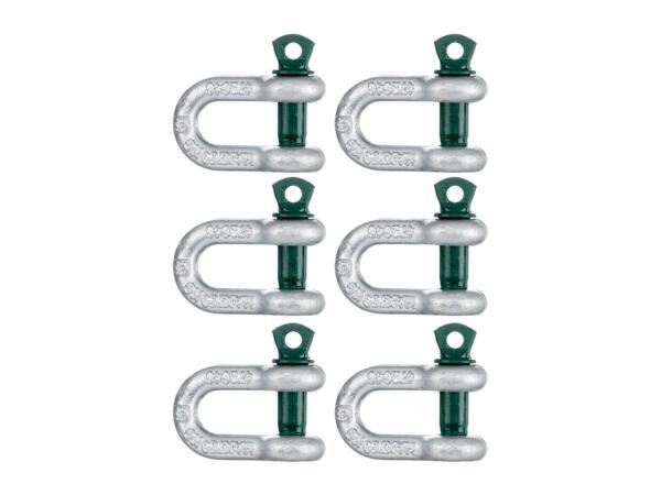 Parkside D-Shackles 8mm - Pack of 6