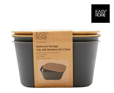 Bathroom Storage Tubs 2pk