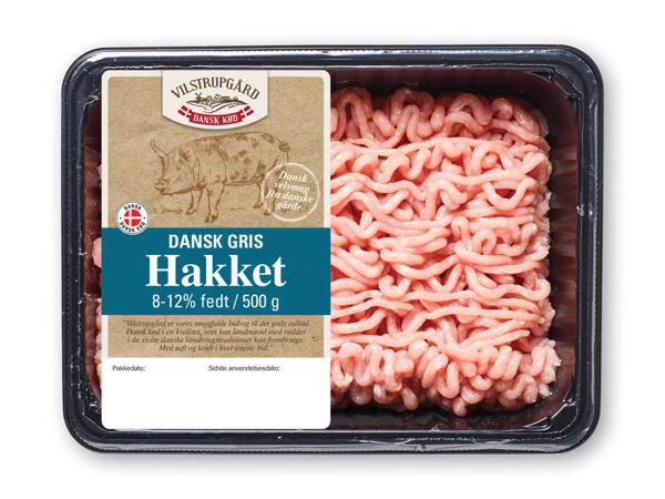 Dansk hakket grise- og kalvekød eller grisekød