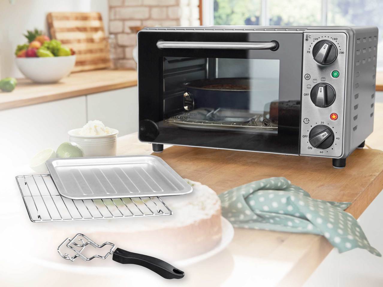 SILVERCREST KITCHEN TOOLS(R) 1300W 15L Mini Oven & Grill