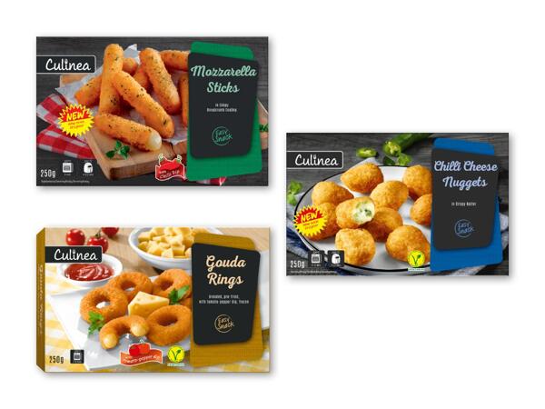 CULINEA Mozzarella Sticks, Chilli Cheese Nuggets eller goudaringe