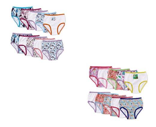 Toddlers Boys' 8-Pack or Girls' 10-Pack Underwear