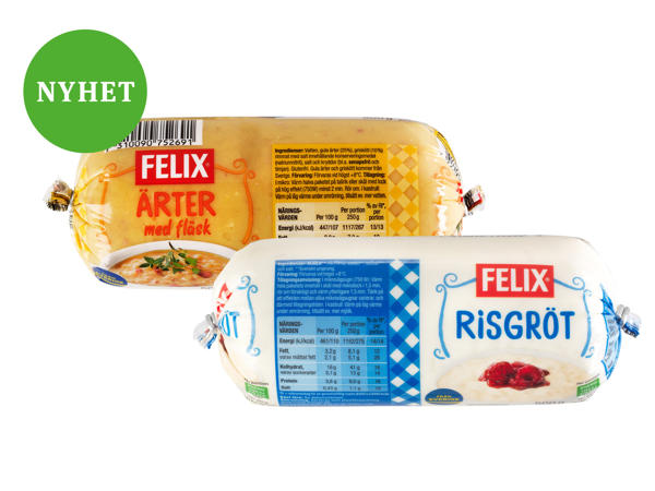 Felix risgrynsgröt / ärtsoppa