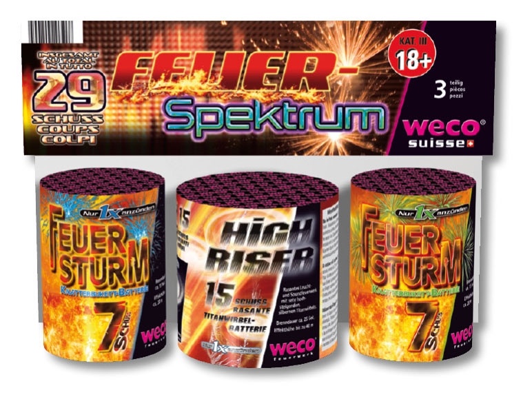 Spectre de feu, lot de 3