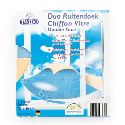 Chiffons pour vitres duo, 2 pcs