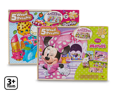 5-in-1 Licensed Wood Puzzles