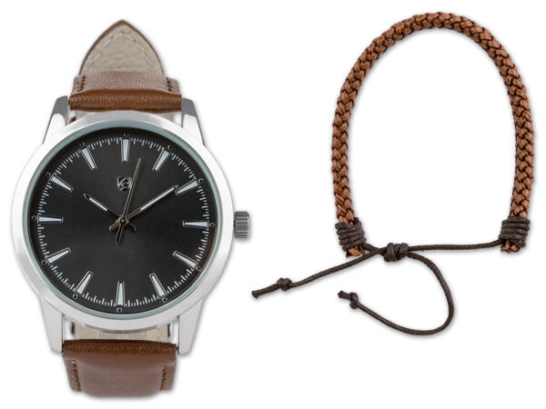 Herren Armbanduhr-Schmuckset