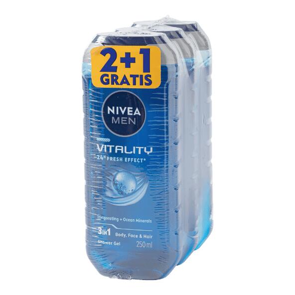 NIVEA(R) 				Gel douche, 3 pcs