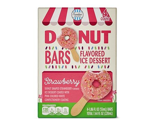 Sundae Shoppe 
 Frozen Donut Dessert Bars Vanilla or Strawberry
