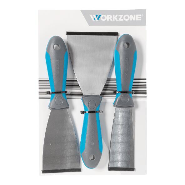 WORKZONE(R) 				Couteaux à enduire, 3 pcs