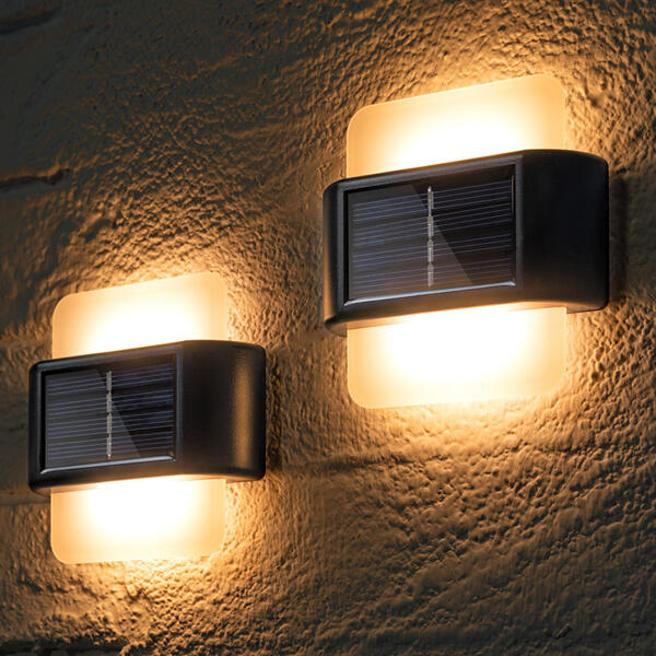 LED-Solar-Wandlicht 2er-Set