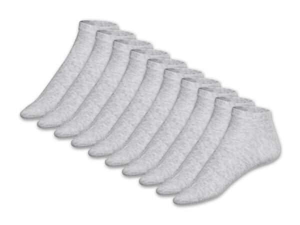 Damen/Herren Sneakersocken, 10 Paar