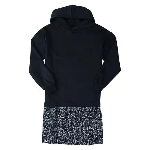 Ladies Sweatshirt Dress - Black, XL