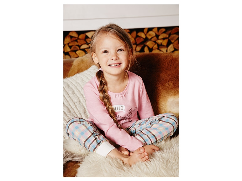 LUPILU Girls' Flannel Pyjama Set