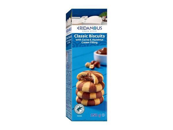 Biscuits with Cocoa and Hazelnut Filling Assorted