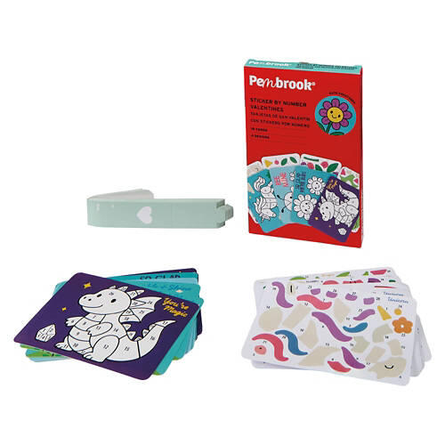 Craft Cards Kit - Sticker by Number Flower