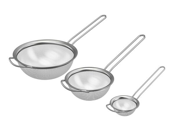 Ernesto Stainless Steel Sieve Set Set of 3