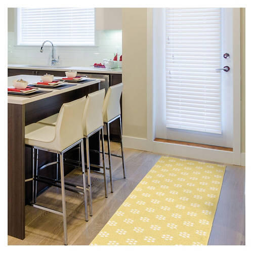24" x 72" Spring Utility Runner - Yellow Geometric