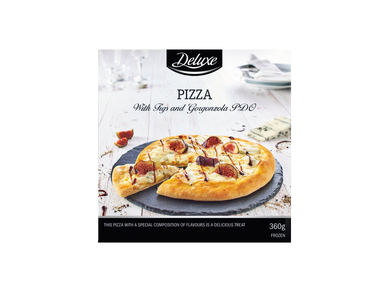 Pizza mit Feigen und Gorgonzola DOP
