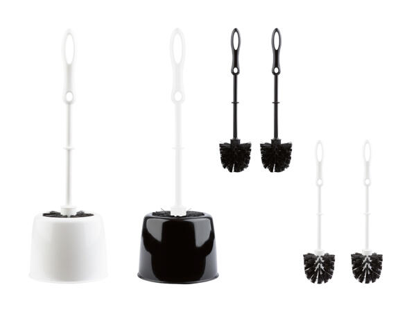 LIVARNO HOME(R) Toiletbørste med holder/Toiletbørste 2-pak