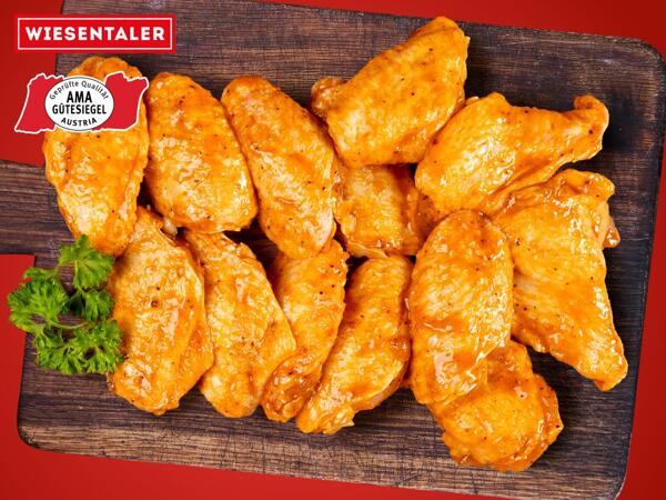 Frische Maishendl Flügel mariniert