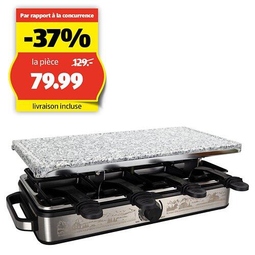 NOUVEL Appareil à raclette "Smooth", 18 pièces
