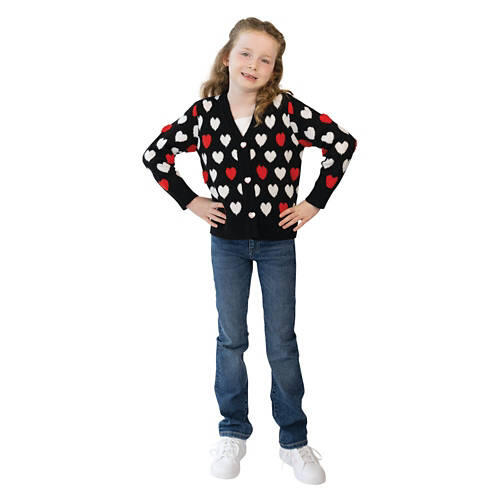 Children's Valentine's Day Sweater - Black, L