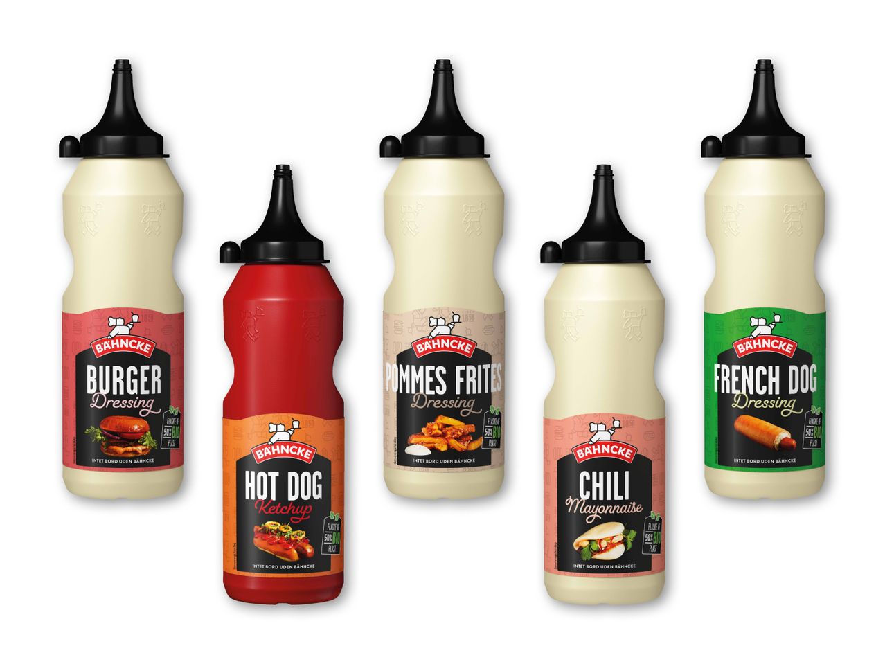 Bähncke dressing, ketchup eller mayonnaise