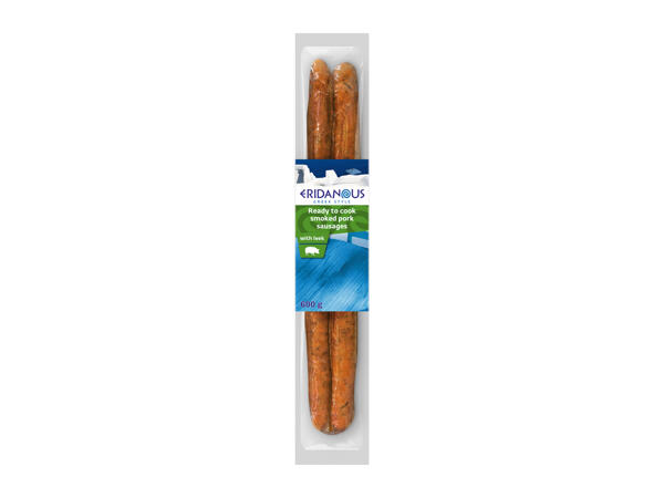 Eridanous Ready to Cook Smoked Pork Sausages with Leek
