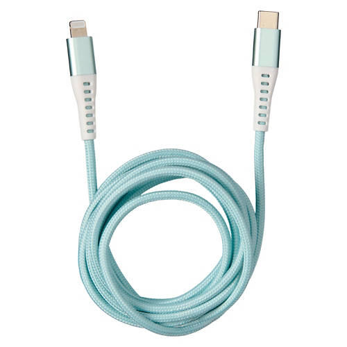 6 Feet Charging Cable - USB C to Lightning, Blue
