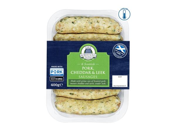 Robertson's Smoked Bacon and Mature Cheddar Cheese Sausages 400g