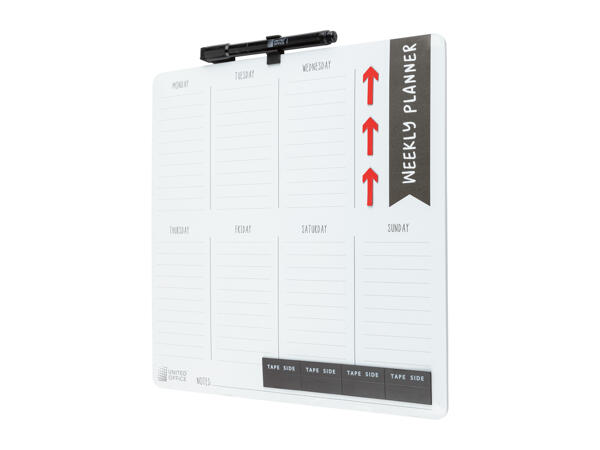 United Office Whiteboard Planner/Magnetic Sticky Notes