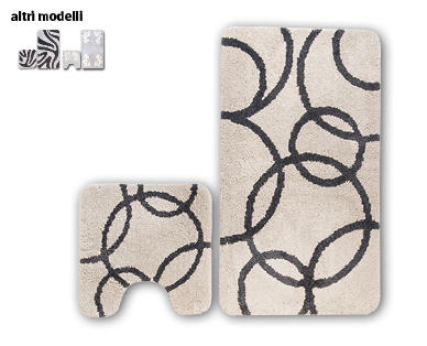 MY LIVING STYLE Set di tappetini da bagno, 2 pezzi