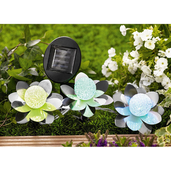 Solar-Lotusblumen 3er-Set