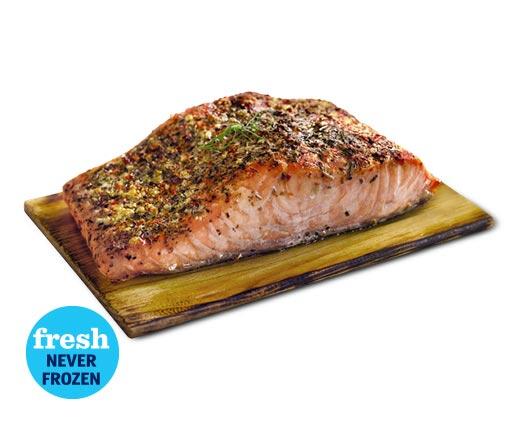 Fresh Orange Ginger Atlantic Salmon on a Cedar Plank