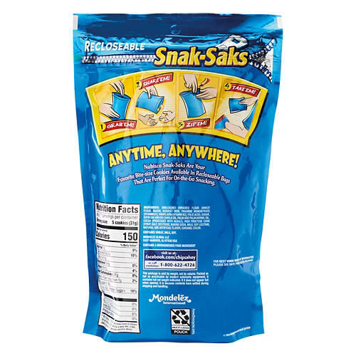 Snak Sak Mini Chips Ahoy Cookies, 8 oz
