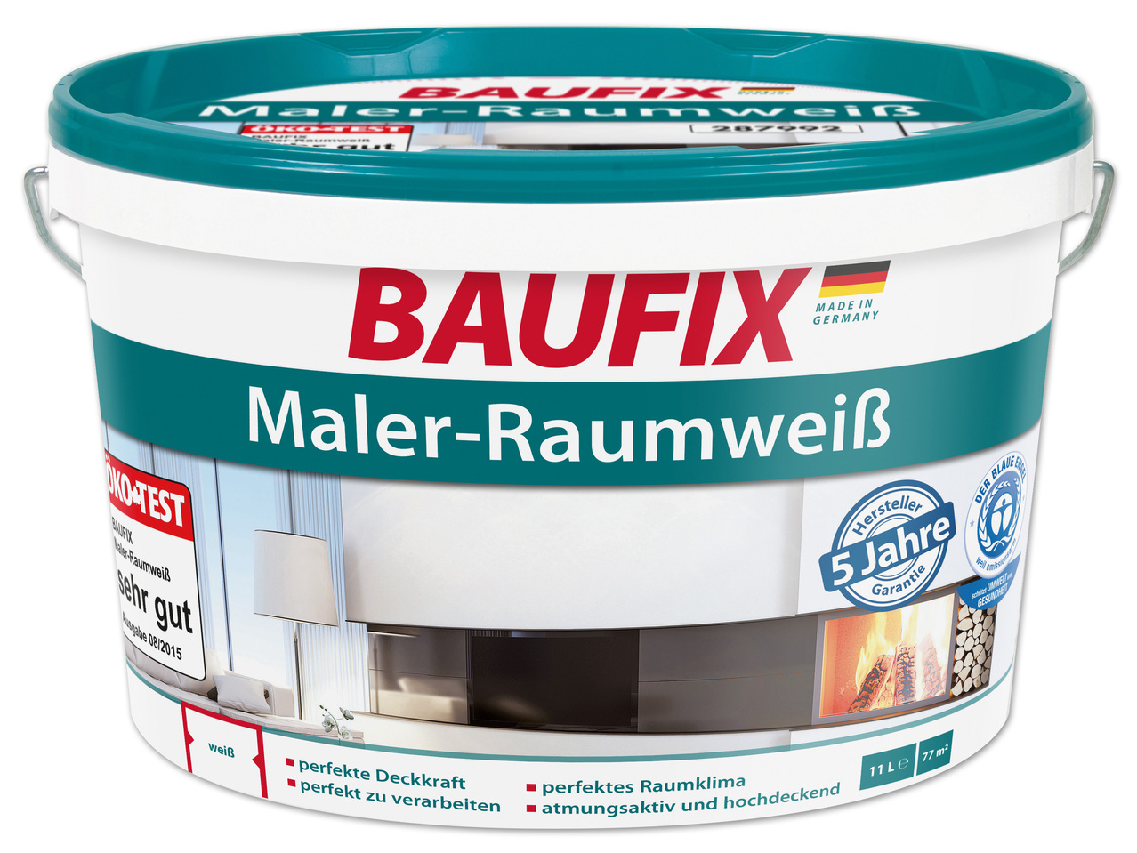 BAUFIX(R) Maler-Raumweiß, 11 l