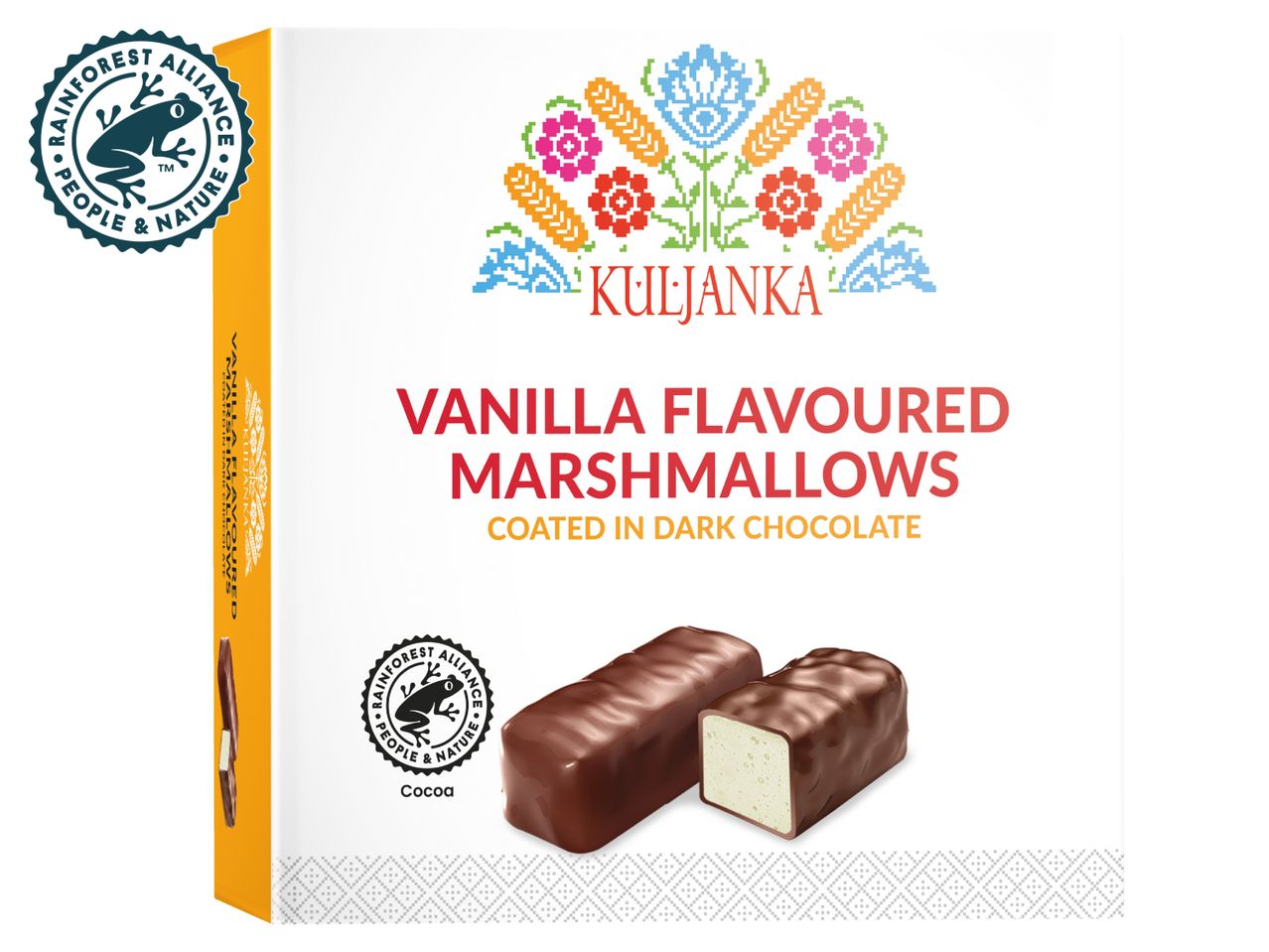Vanille-Marshmallows in Schokolade
