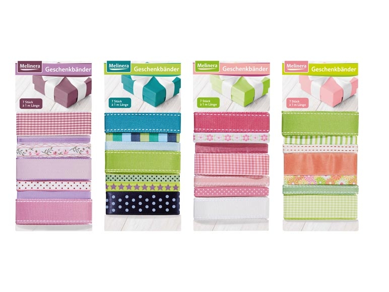 Rubans pour paquets cadeaux, 7 pièces