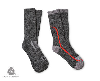 Men's Wool Blend Hiking Socks 2pk