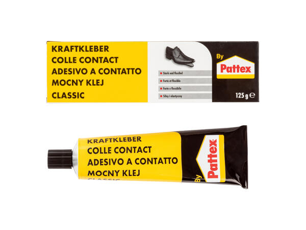 Transparent or classic contact adhesive or glue set