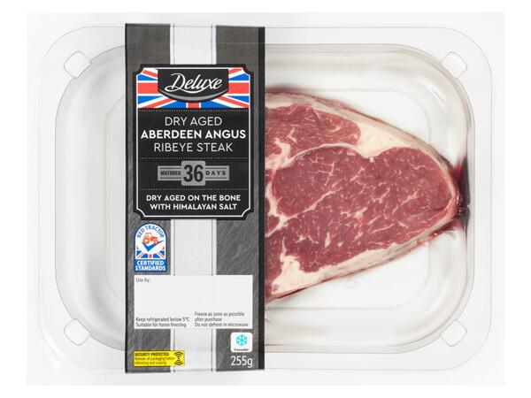 Deluxe Dry Aged British Aberdeen Angus Beef Ribeye Steak
