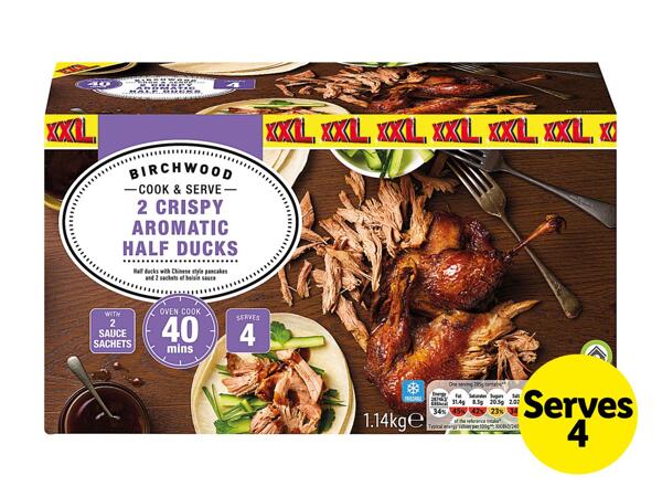 Birchwood 2 Crispy Aromatic Half Ducks with Pancakes
